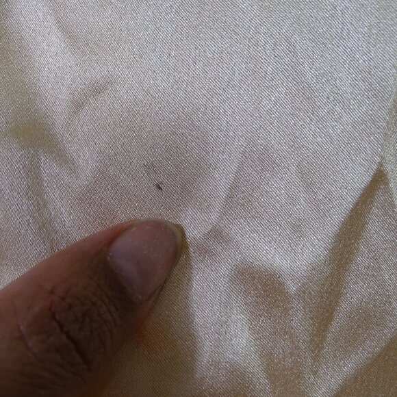 Tramp Tan Puff Sleeve Dress Women Size M Above Knee Ties at Waist - Picture 8 of 8